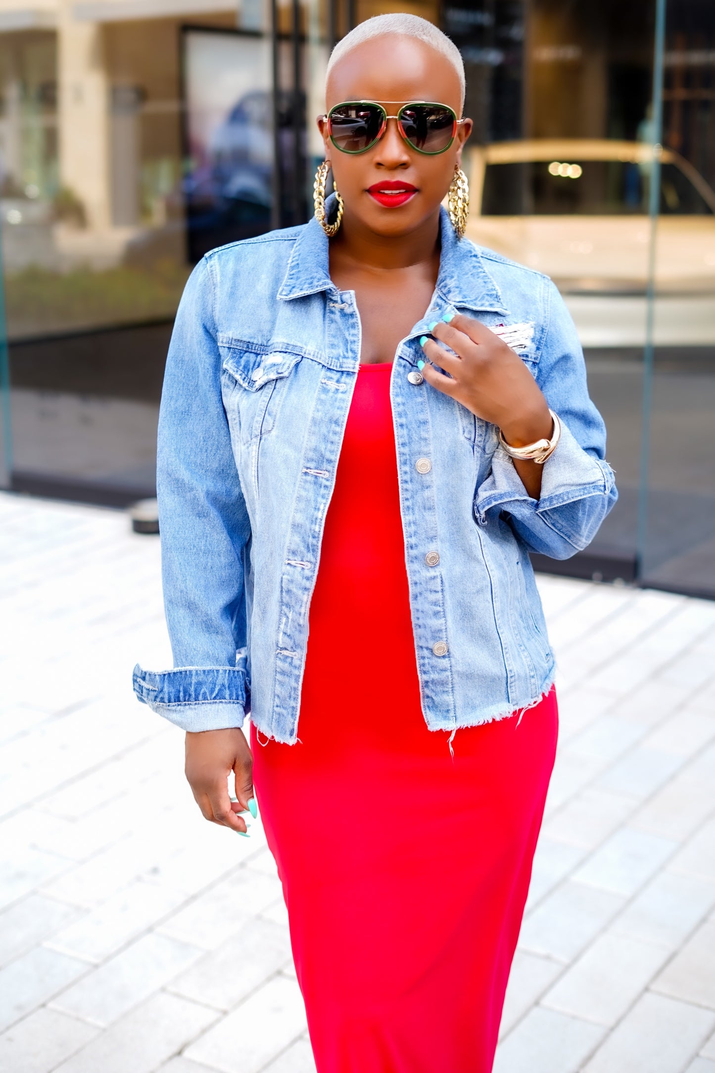 Distressed Denim Jacket