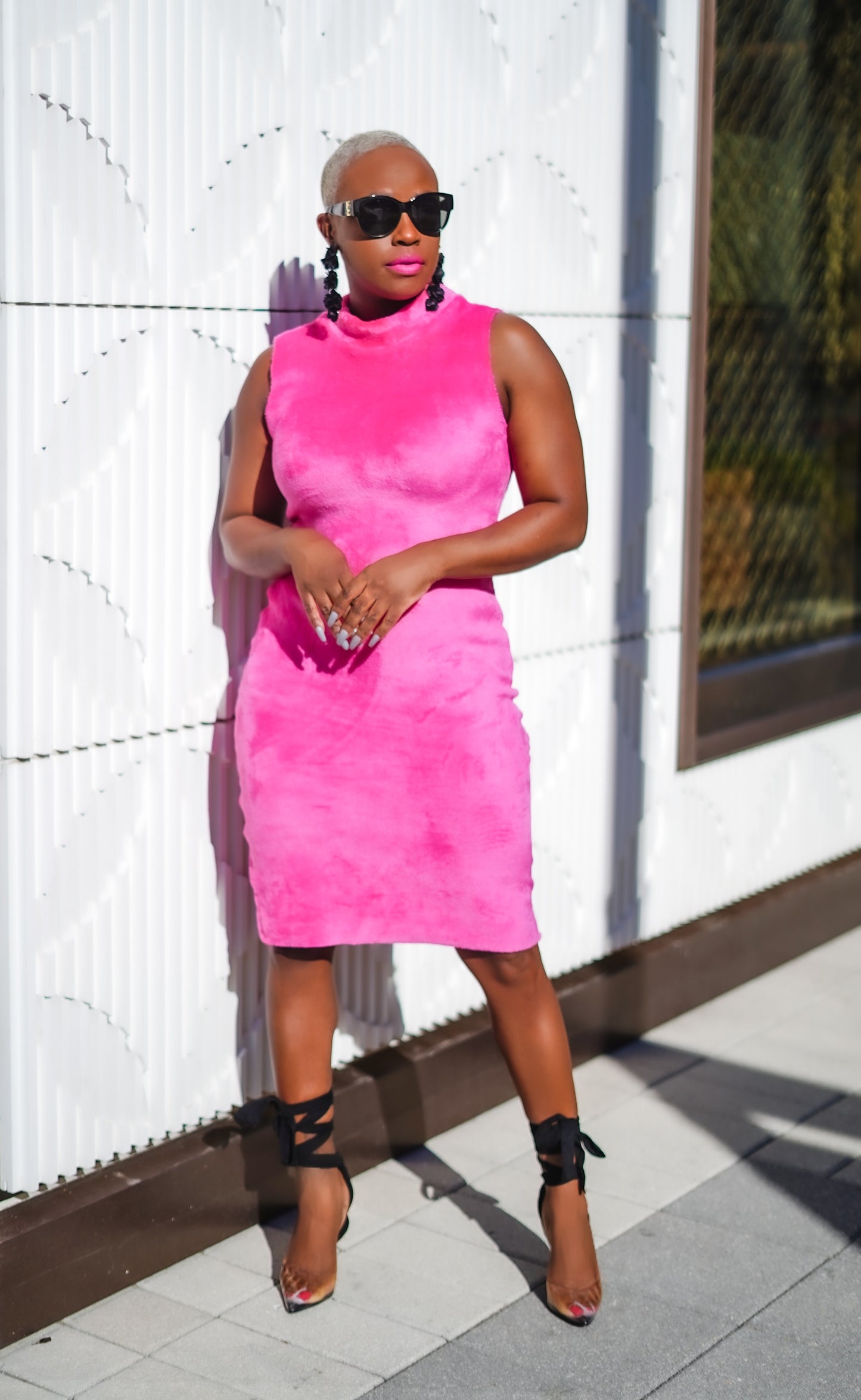 PLUS SIZE--Luxury Fleece Dress & Jacket Set (Fuchsia)--Will Ship The Week Of 5/19/25