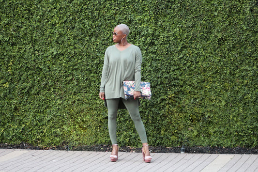 PLUS SIZE—Long Sleeve Matching Leggings Set