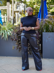 Audrey Sweater & Faux Leather Pants Set—Will Ship The Week Of 12/11/23