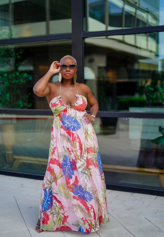 The Perfect Vacay Dress (Tropical Print)
