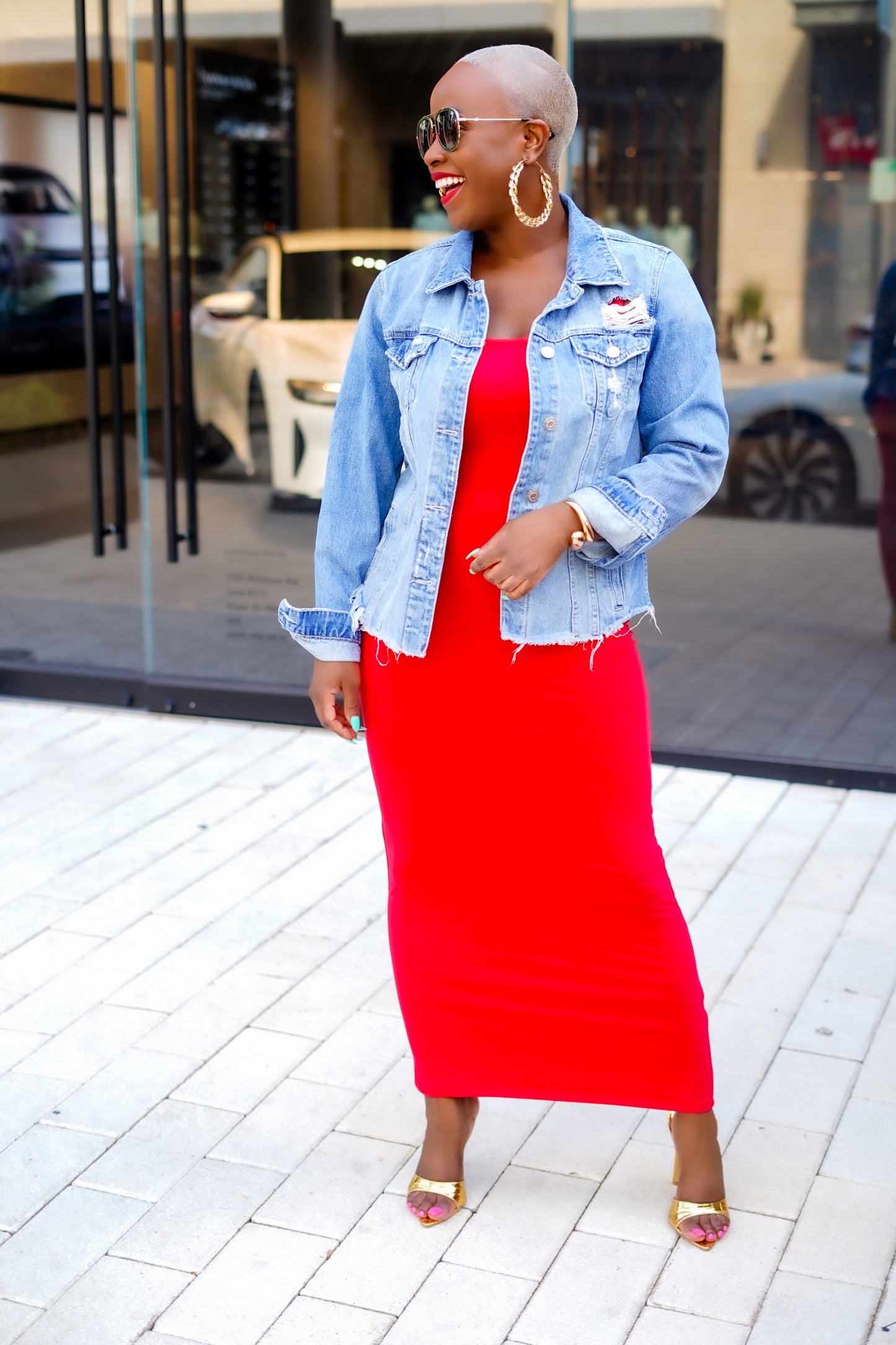 Distressed Denim Jacket