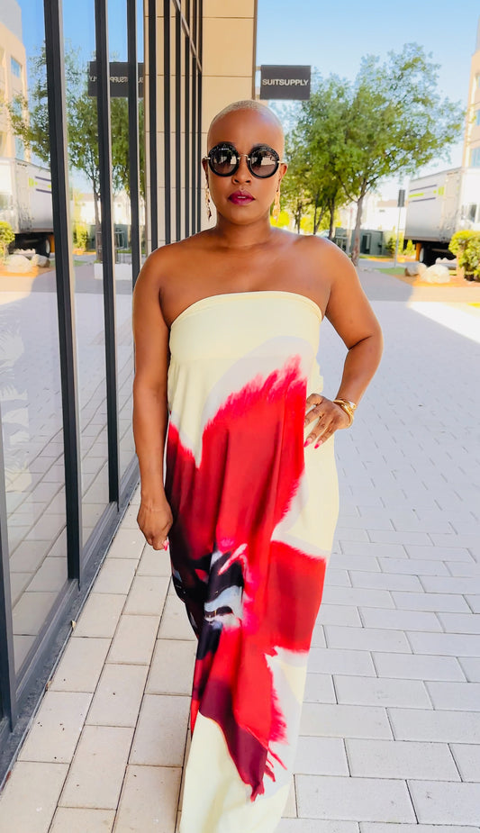 Belted Bloom Maxi Dress -- Will Ship The Week Of 5/19/25