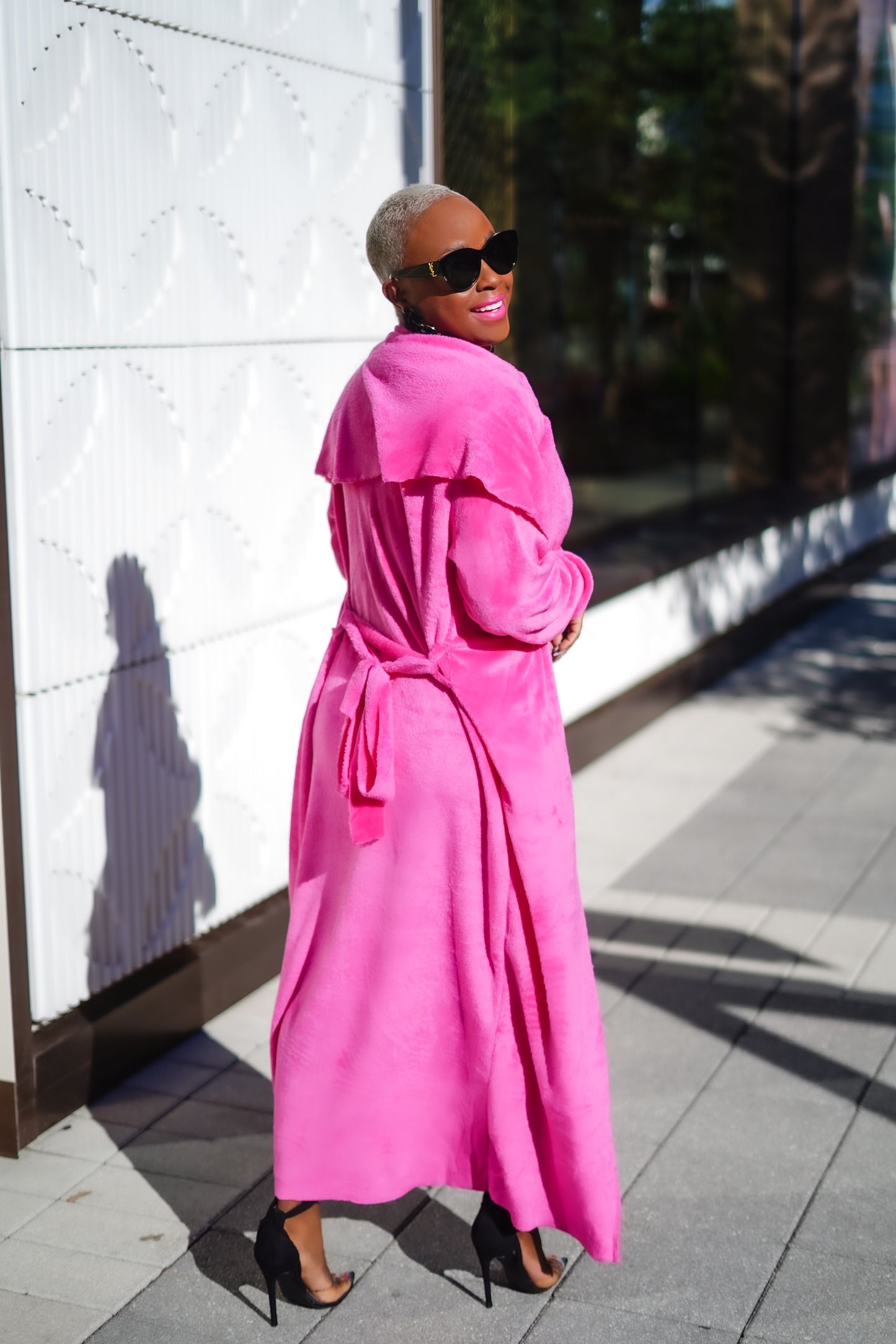 PLUS SIZE--Luxury Fleece Dress & Jacket Set (Fuchsia)--Will Ship The Week Of 5/19/25