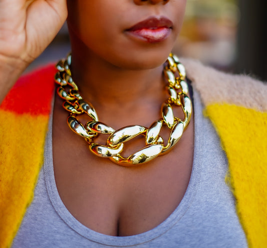 Chunky Chain Link Necklace--Will Ship The Week Of 5/12/25