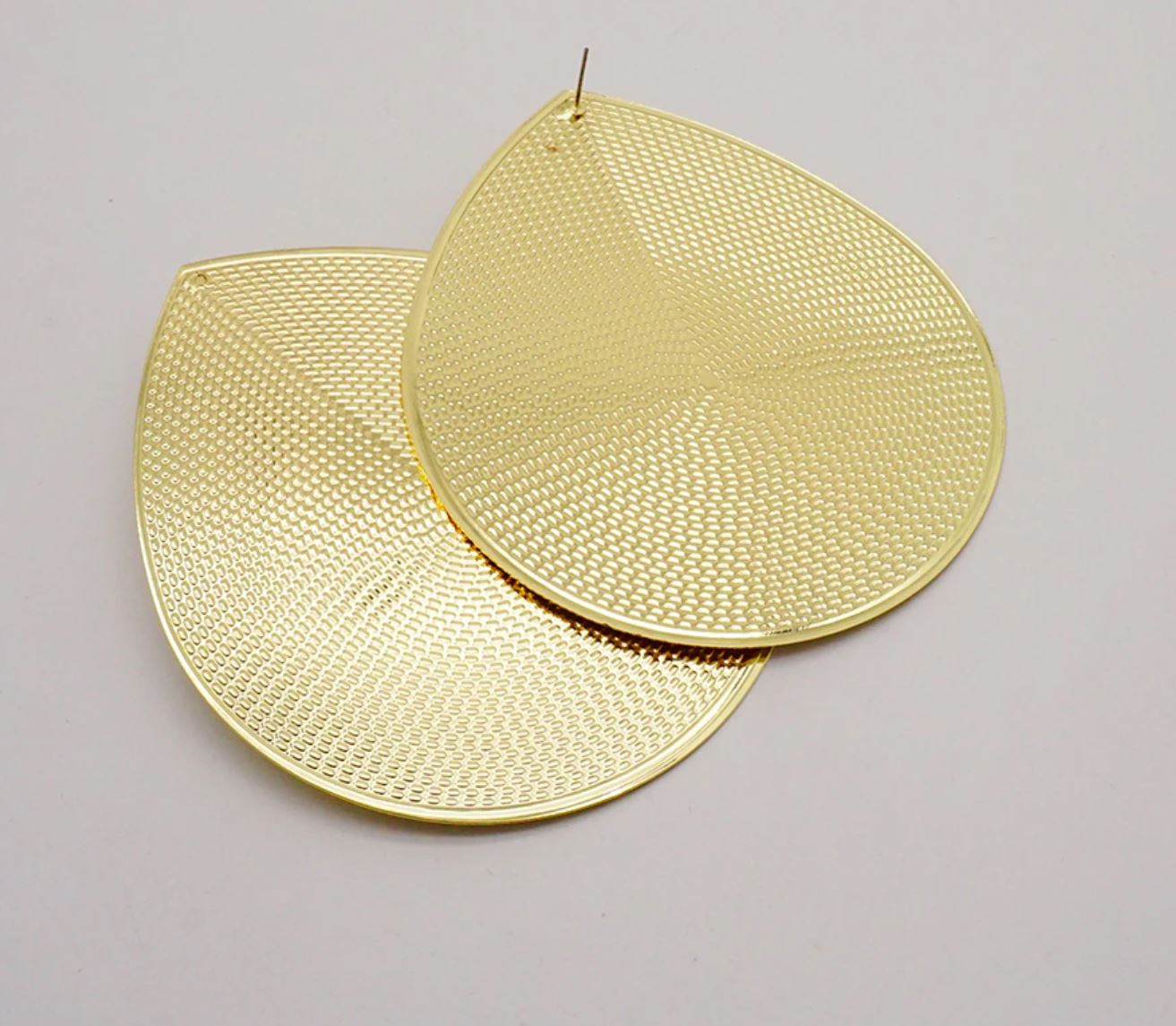 Extra Large Gold Teardrop Earrings--Will Ship The Week Of 5/27/24