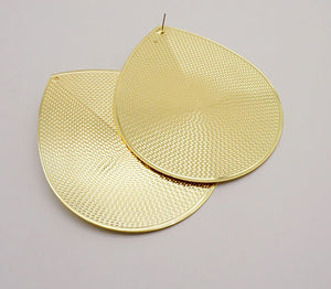 Extra Large Gold Teardrop Earrings--Will Ship The Week Of 10/2/23