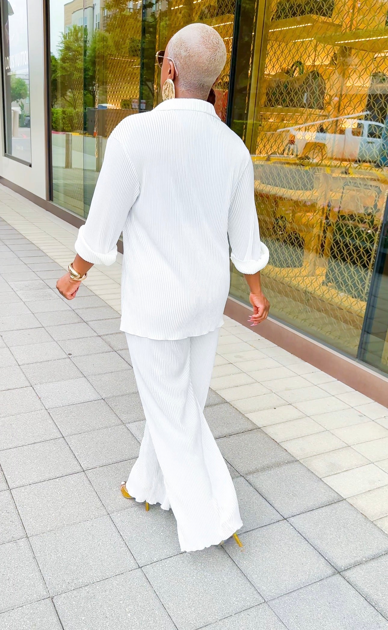 PLUS SIZE--Weekend Vibes Wide Legged Pants Set (Petal White)--Will Ship The Week Of 6/22/26