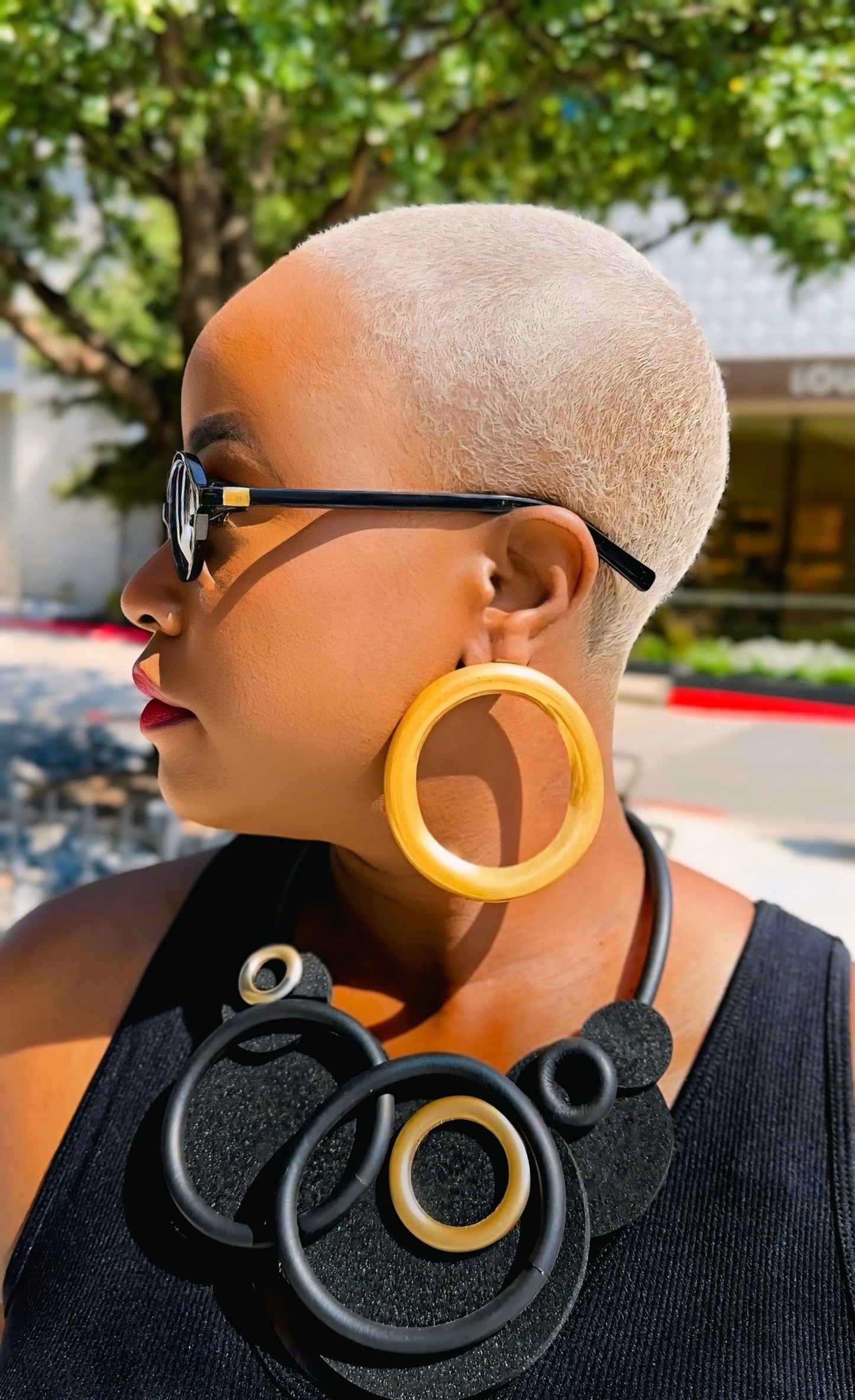 Sculpted Circle Necklace--Will Ship The Week Of 8/17/26