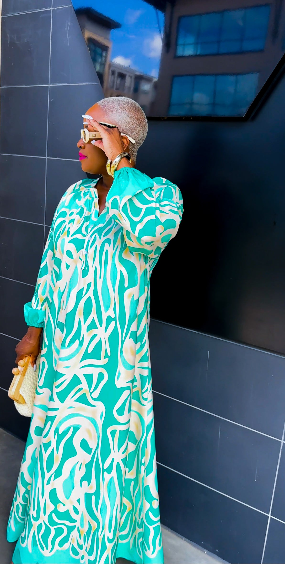 Color Me Rich Maxi Dress (Sea Green) —Will Ship The Week Of 7/20/26