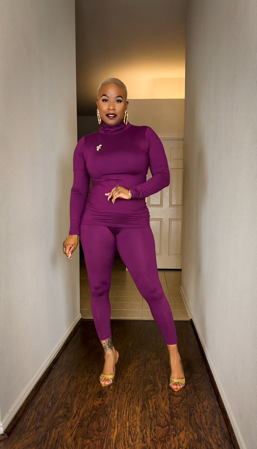 Glamorous Girl Matching Set (Berry)