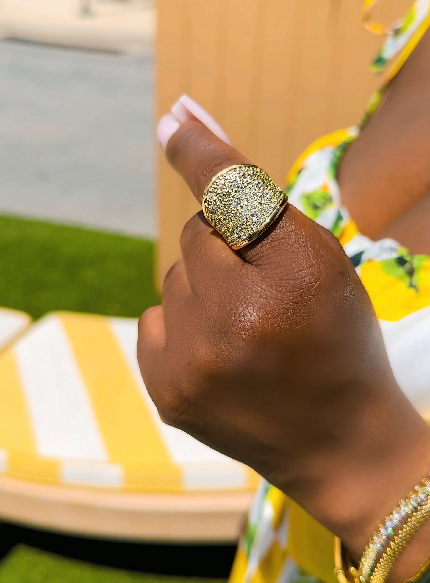 Champagne Drip Statement Ring—Will Ship The Week Of 6/15/26