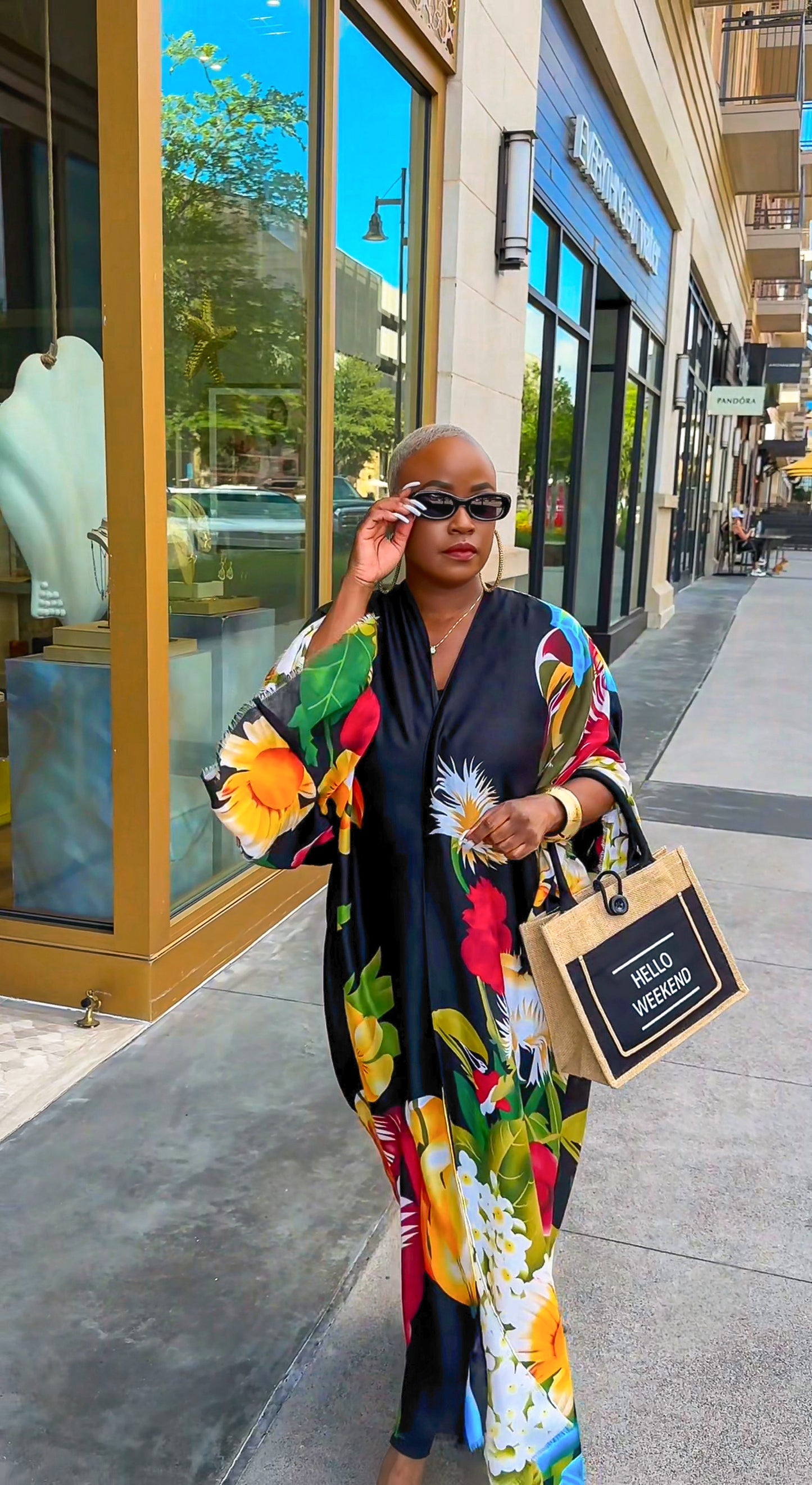 Botanical Bliss Kimono (Black)—Will Ship The Week Of  7/13/26