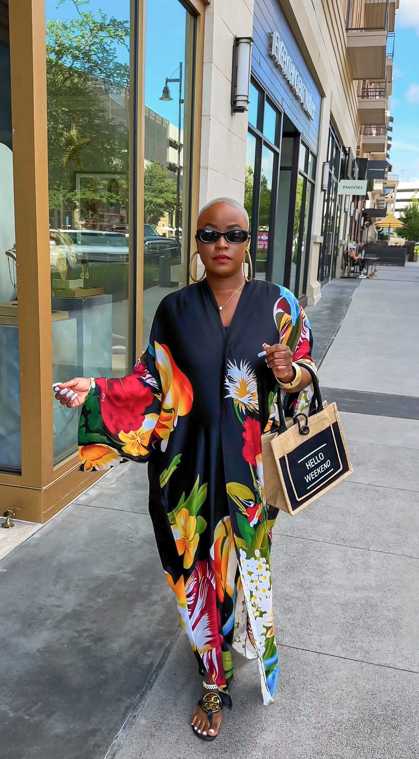 Botanical Bliss Kimono (Black)—Will Ship The Week Of  7/13/26