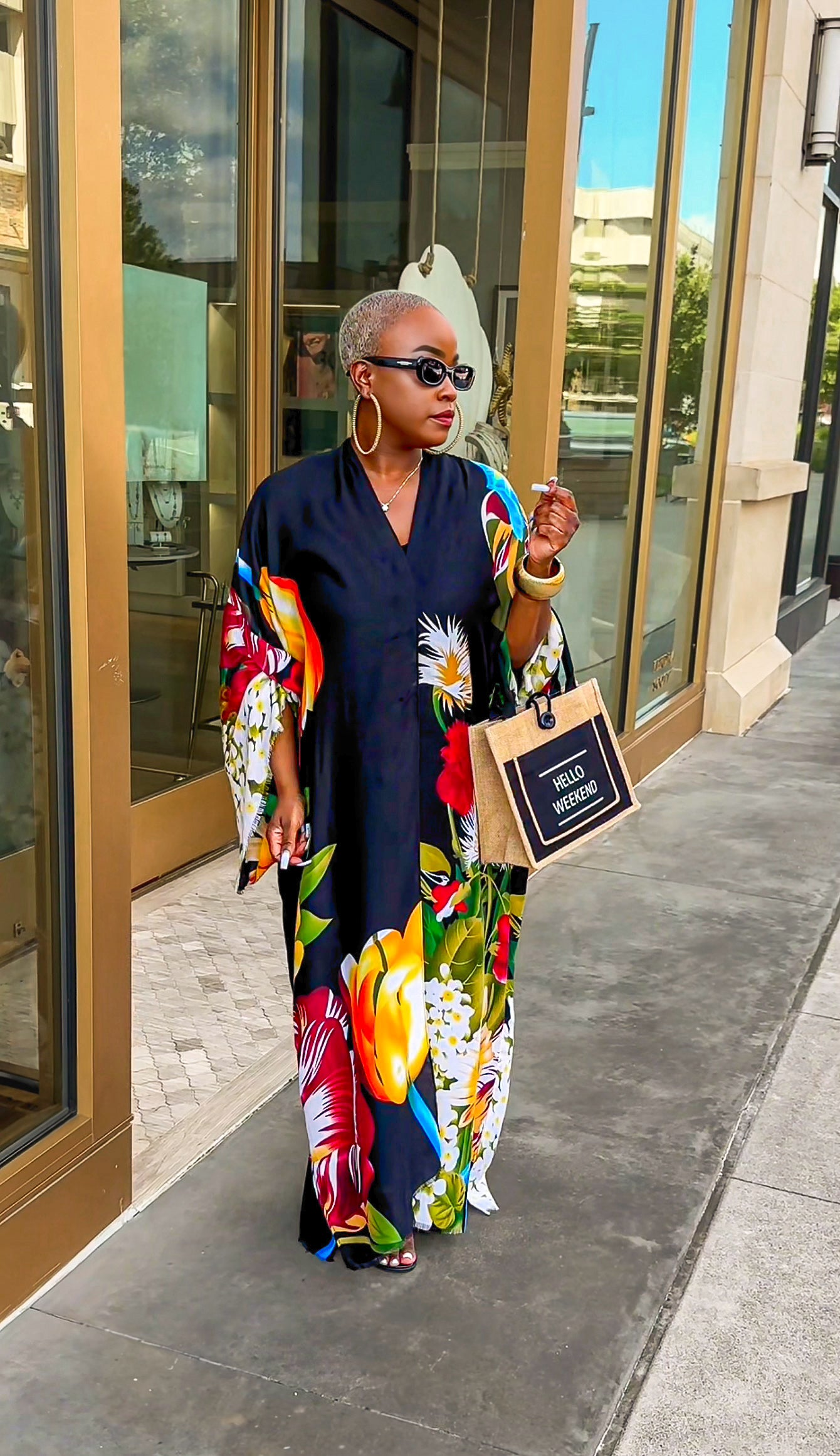 Botanical Bliss Kimono (Black)—Will Ship The Week Of  7/13/26