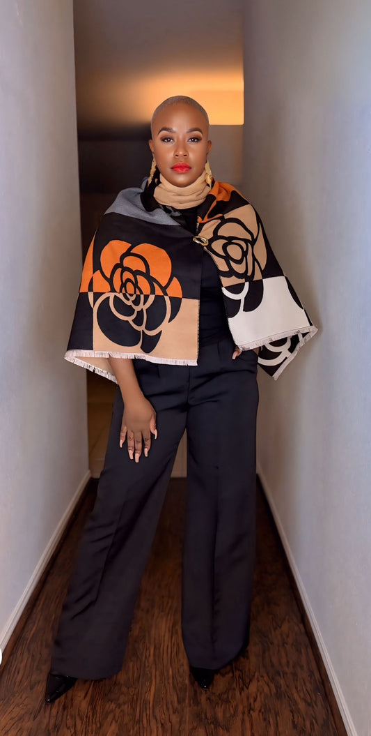 The Noir & Amber Statement Scarf—Will Ship The Week Of 11/24/25