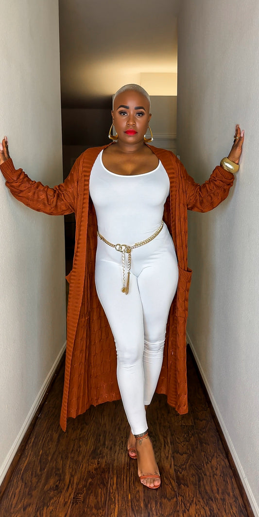 Sunny Autumn Long Sleeve Cardigan (Milk Chocolate)—Will Ship The Week Of  1/19/26