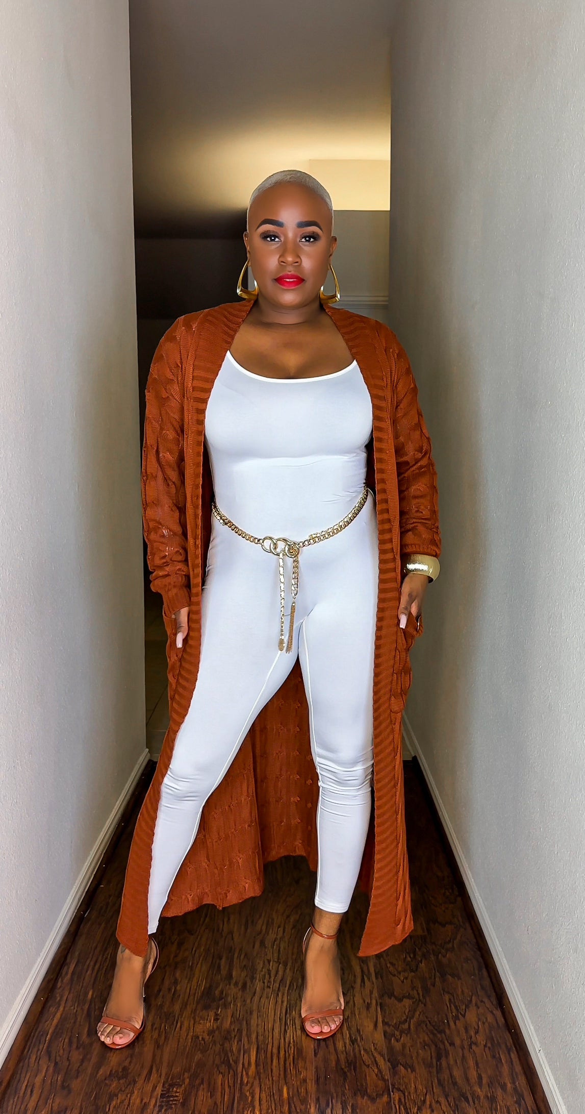 Sunny Autumn Long Sleeve Cardigan (Milk Chocolate)—Will Ship The Week Of  1/19/26