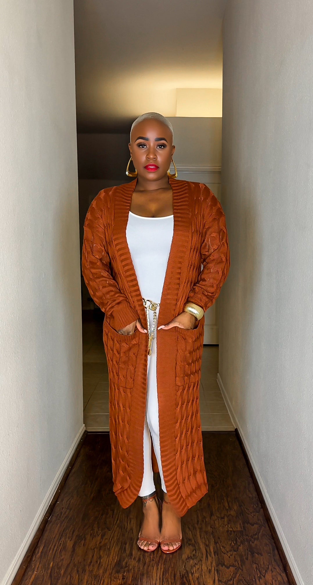 Sunny Autumn Long Sleeve Cardigan (Milk Chocolate)—Will Ship The Week Of  1/19/26