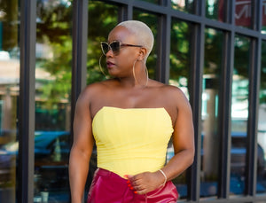 It Girl Bustier (Bright Yellow)--Will Ship The Week Of 10/2/23