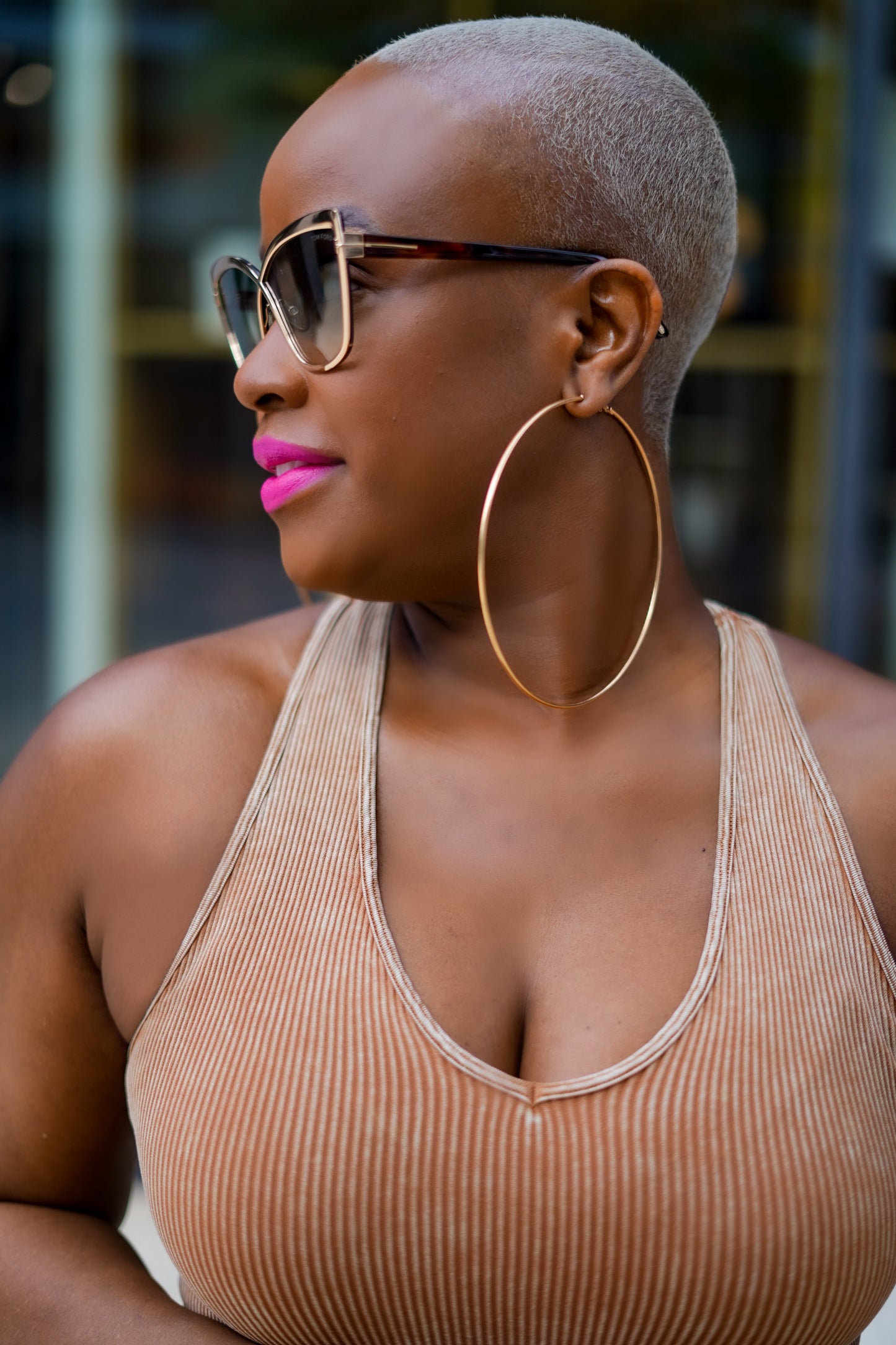 Extra Large Hoop Earrings (Gold)