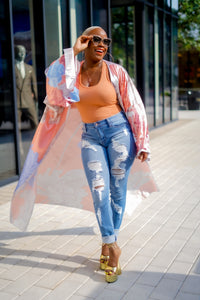 Sunset Peach Kimono--Will Ship The Week Of 10/9/23