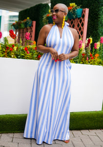 Elegant Striped Maxi Dress—Will Ship The Week Of 8/5/24