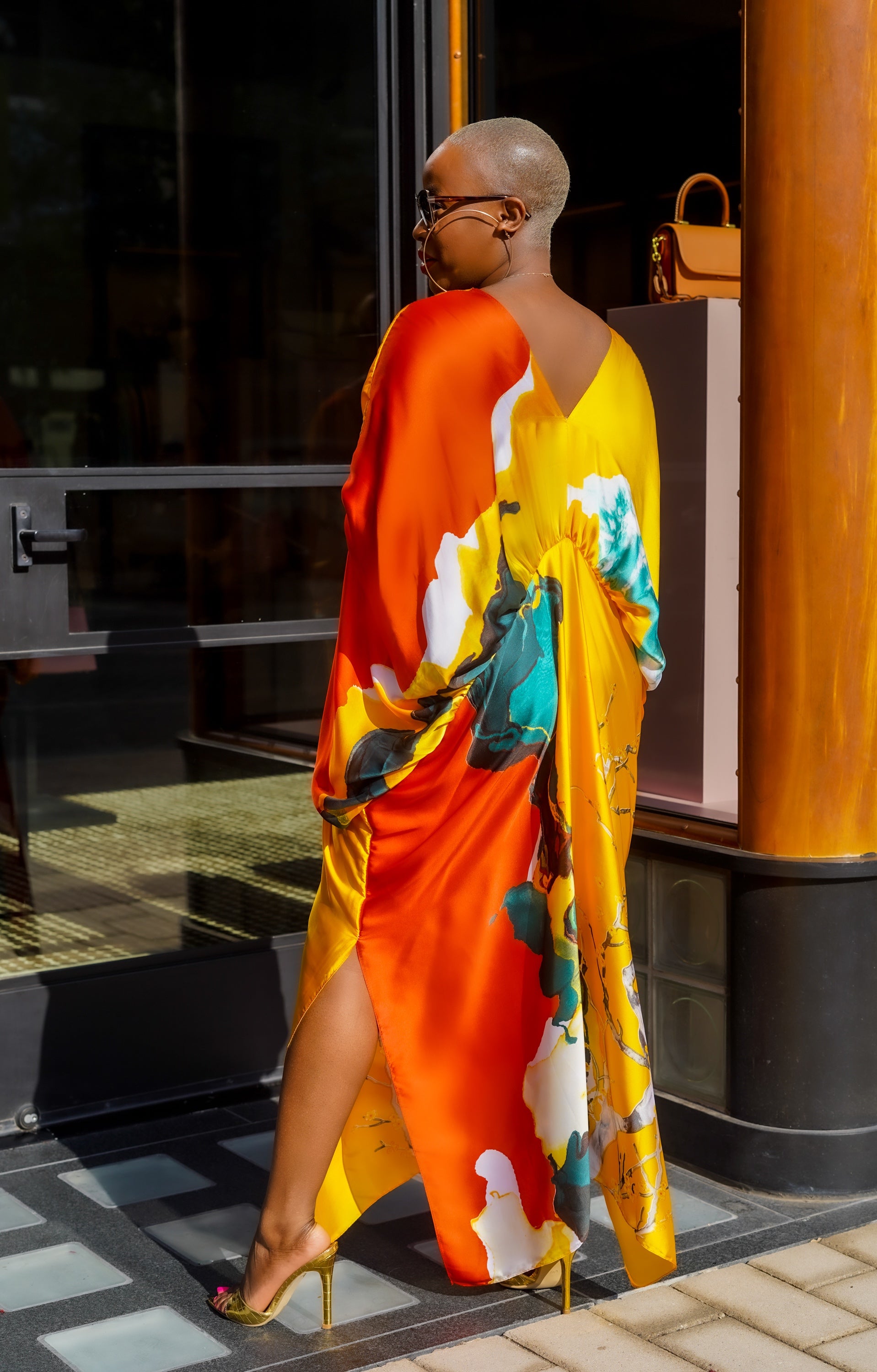 Bohemian Floral Print Kaftan Dress—Will Ship The Week Of 6/26/23