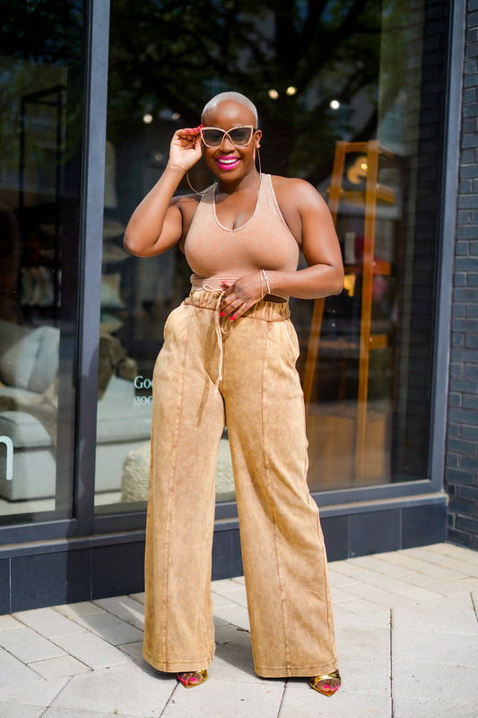 Bossy Cool Acid Wash Jogger Pants