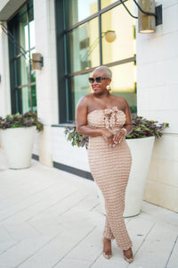 Mocha Tan Vixen Dress—Will Ship The Week Of 10/2/23