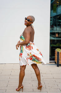 PLUS SIZE--Island Breeze Backless Halter Dress--Will Ship The Week Of 10/9/23