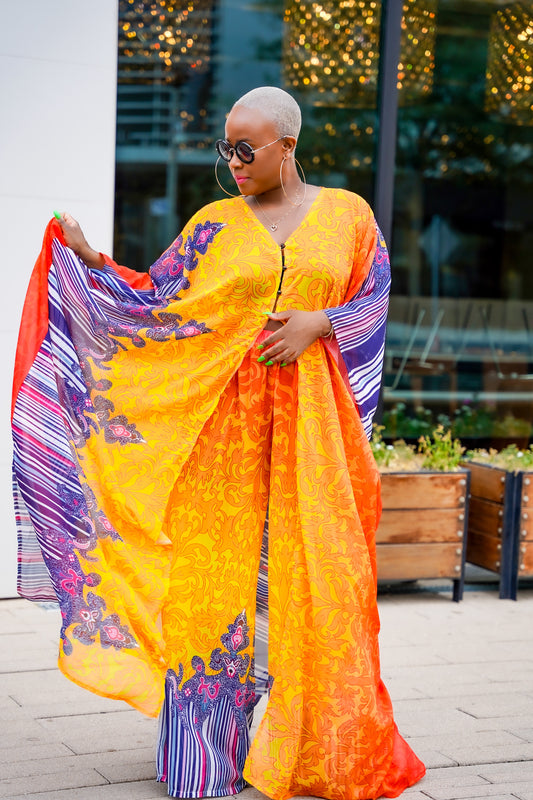PLUS SIZE--I’m In Paradise Kaftan Pants Set