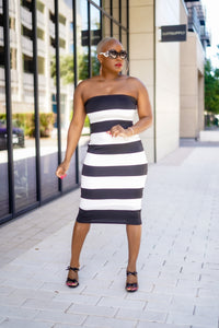 Bold Striped Bodycon Dress