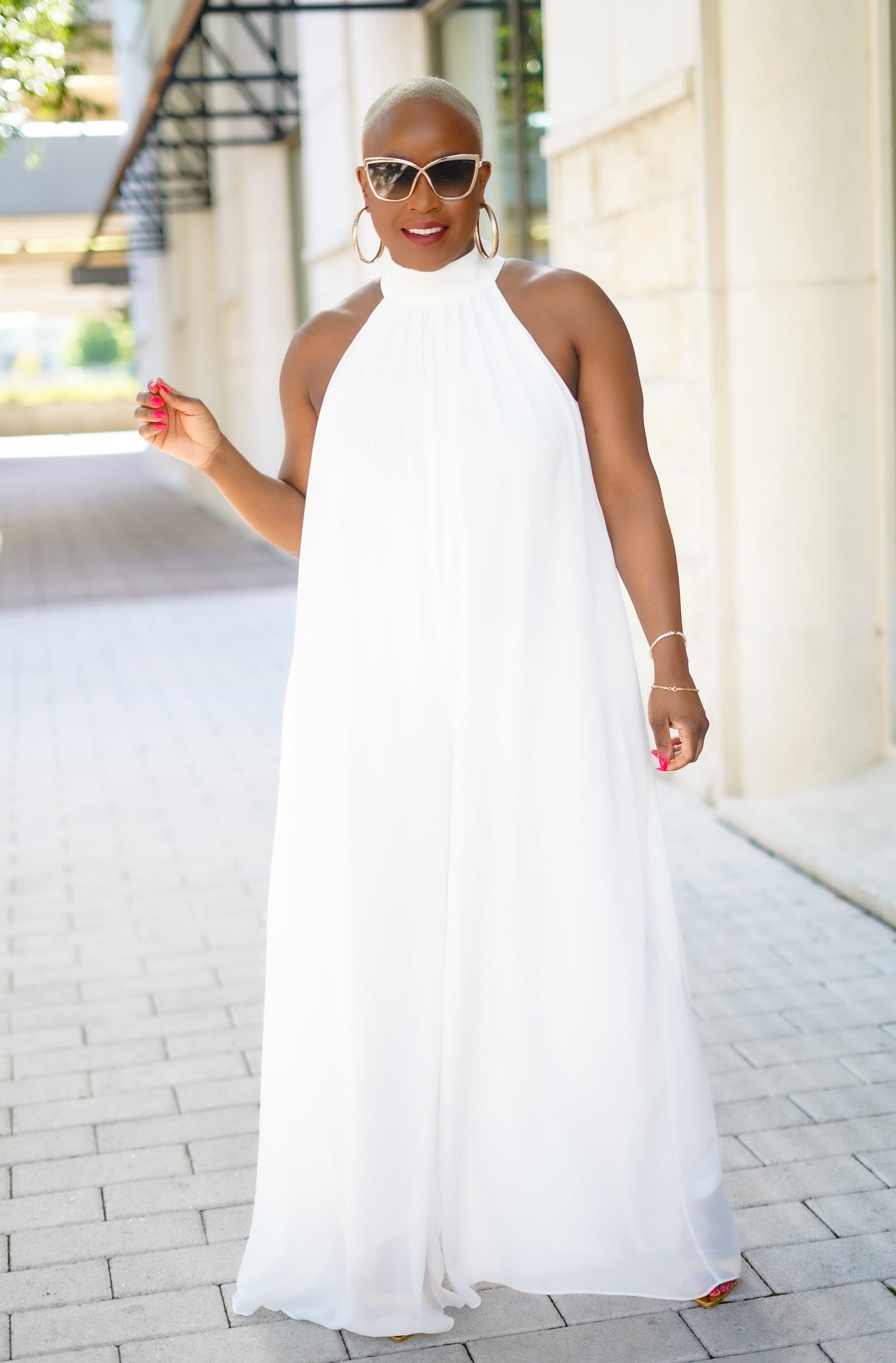 PLUS SIZE—Yacht Party Jumpsuit (Summer White)—Will Ship The Week Of 10/9/23