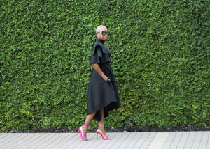 Black Fit and Flare Dress w/Pockets