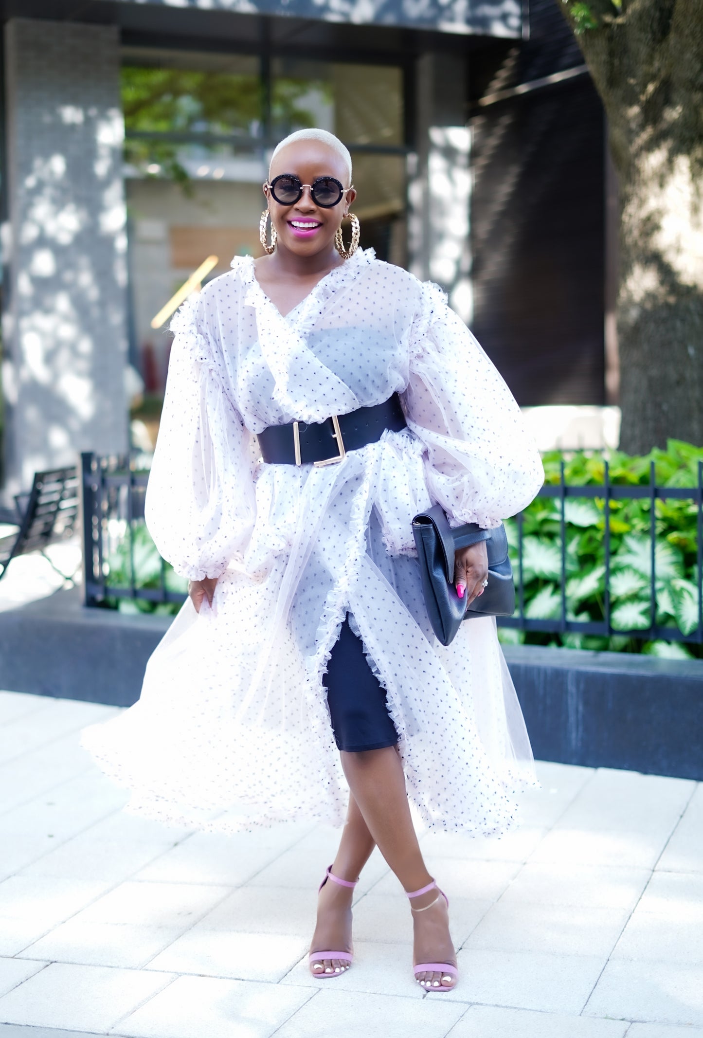Pink Lady Polka Dotted Puff Jacket