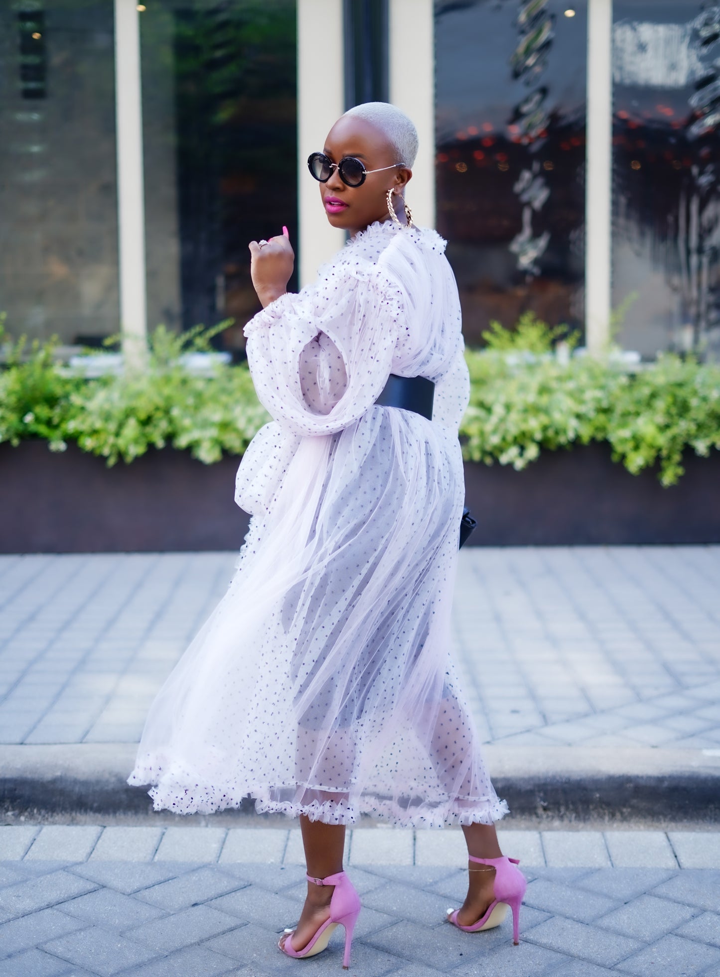 Pink Lady Polka Dotted Puff Jacket