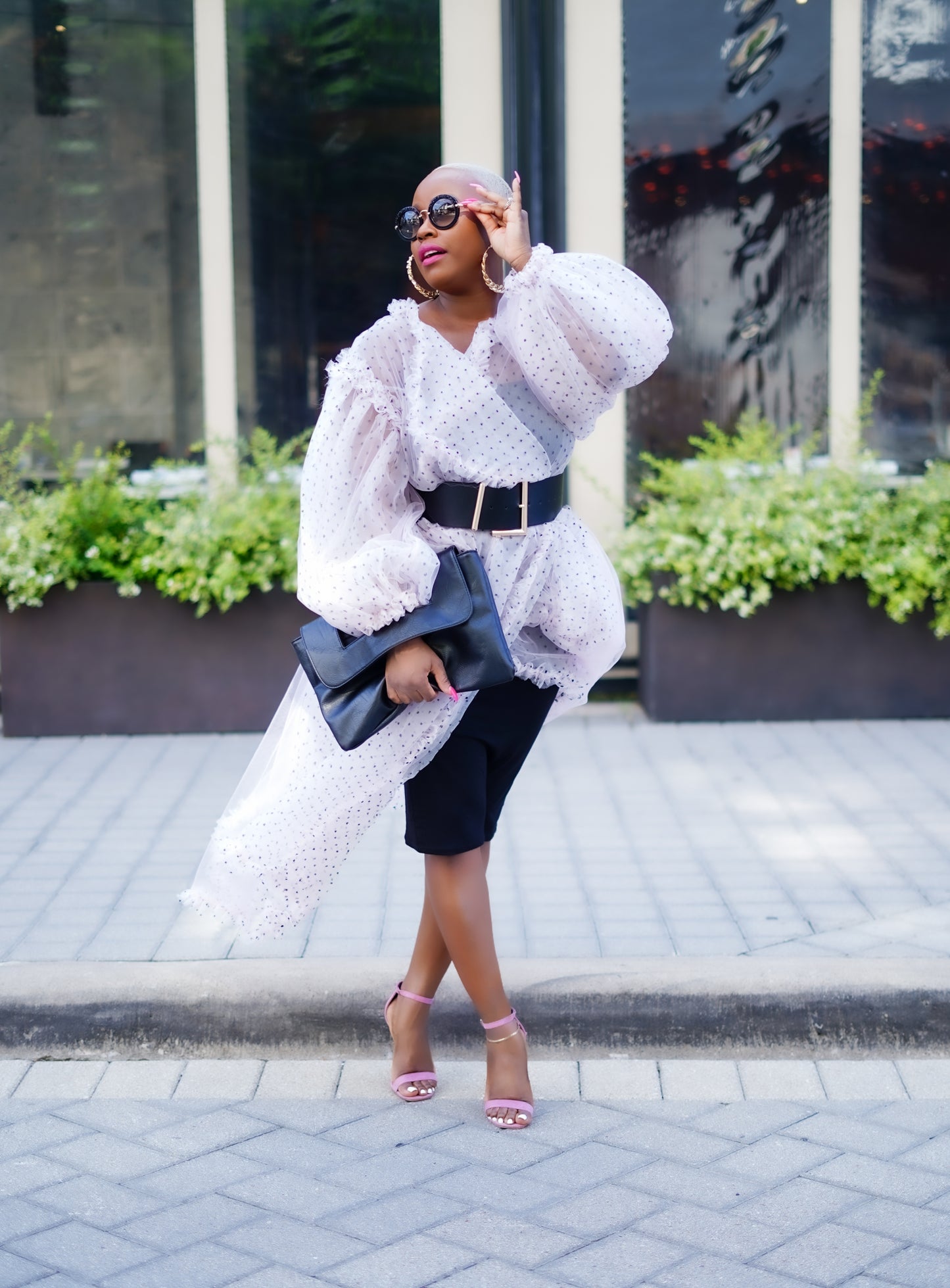 Pink Lady Polka Dotted Puff Jacket