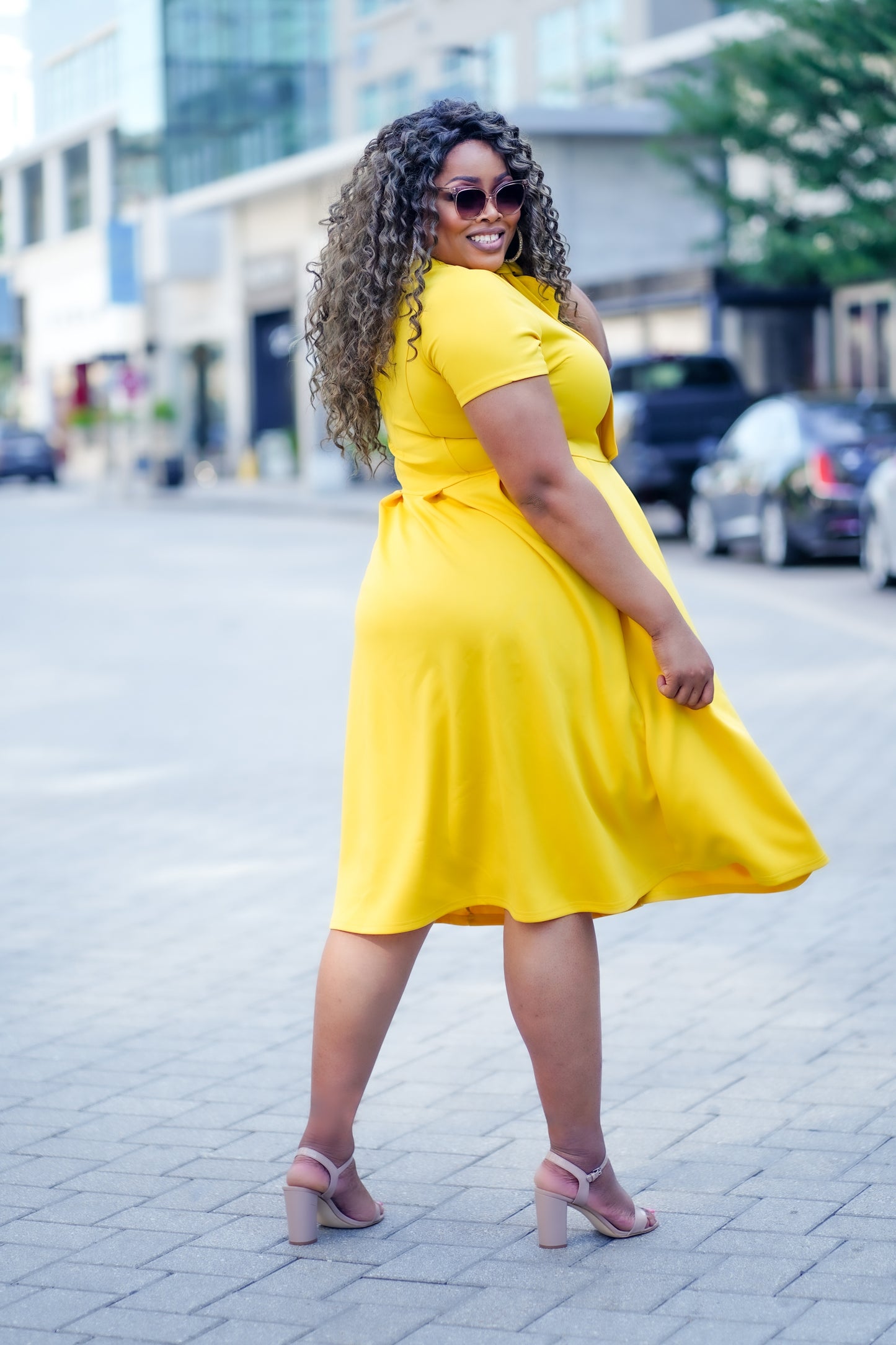 PLUS SIZE--Sunset Beauty Midi Dress