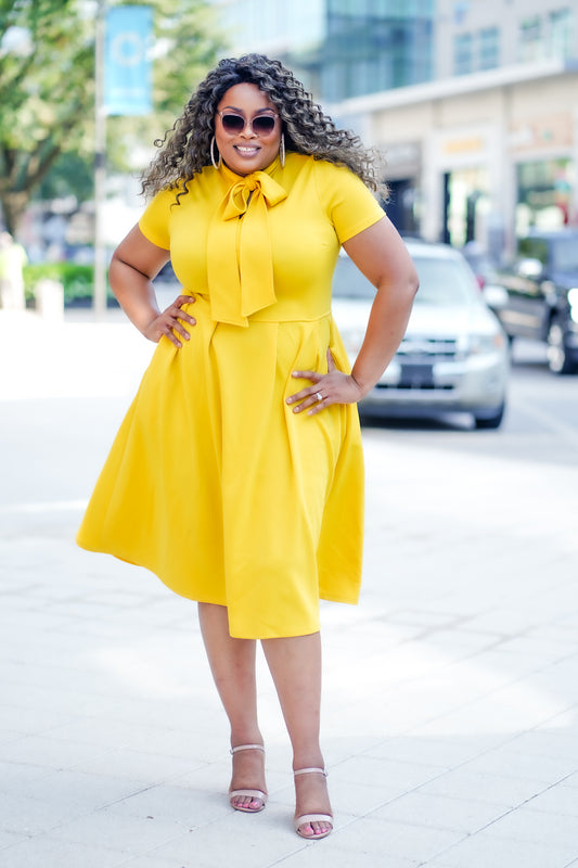 PLUS SIZE--Sunset Beauty Midi Dress