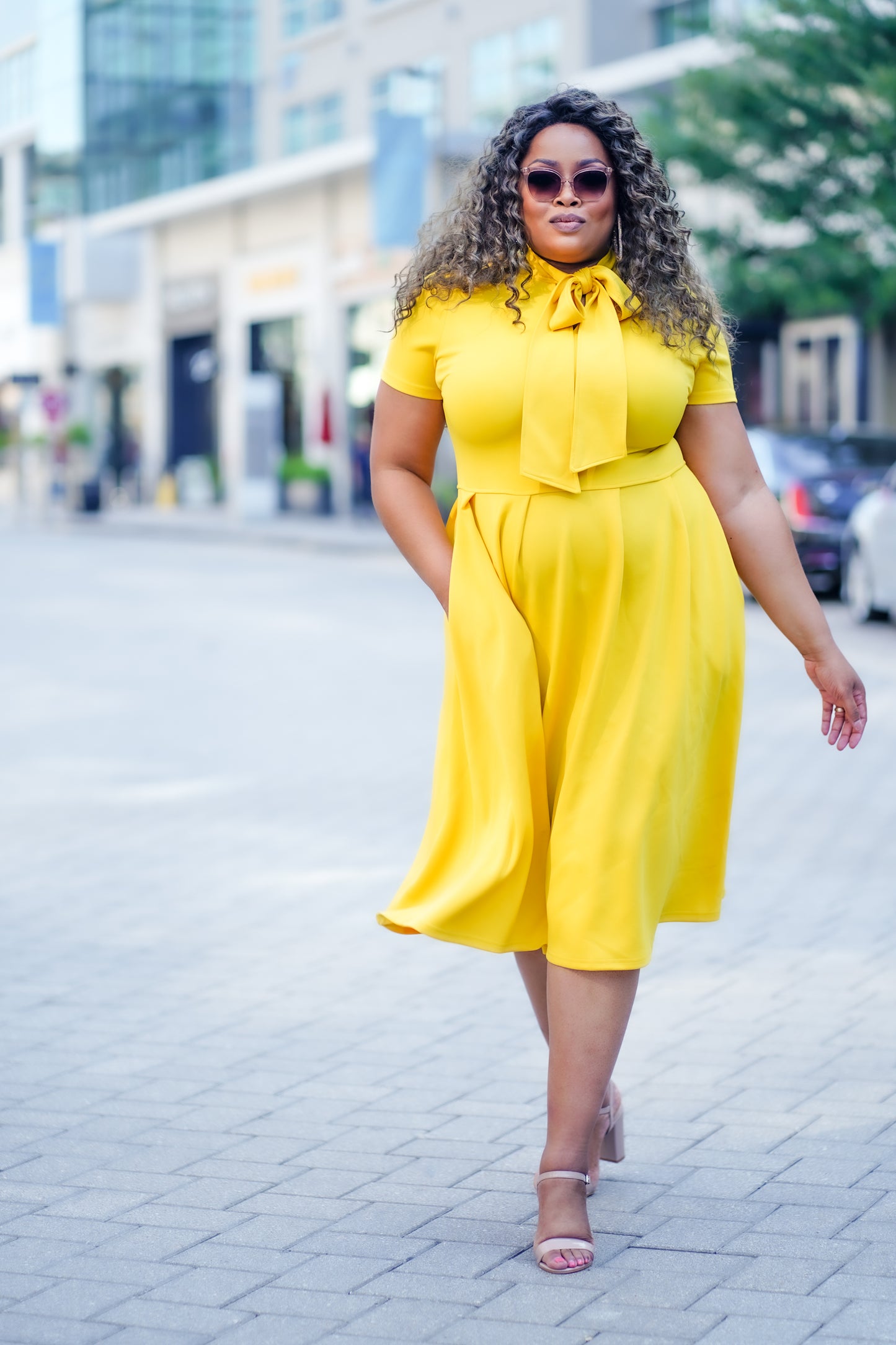PLUS SIZE--Sunset Beauty Midi Dress