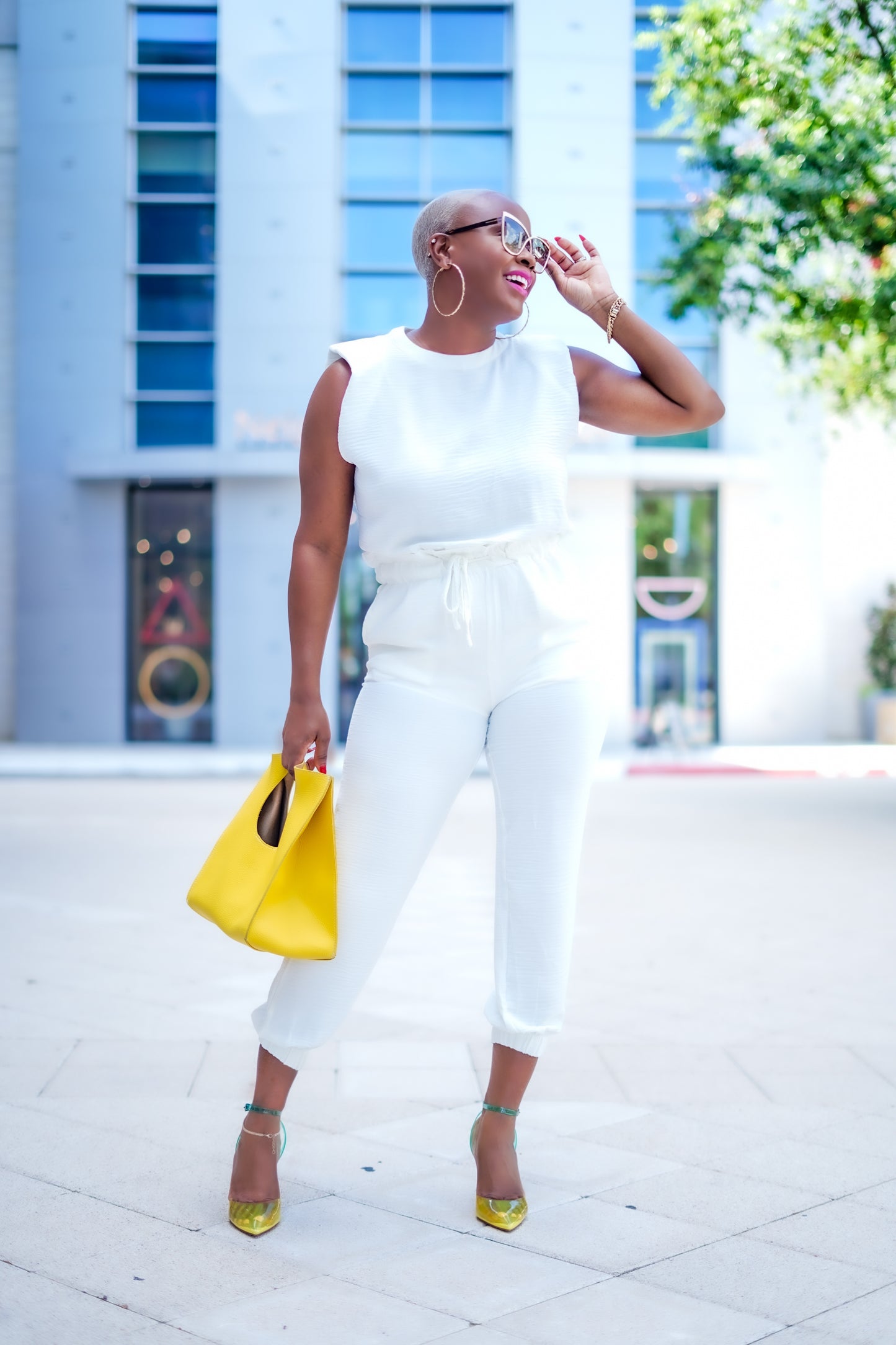 Off-White Muscle Padded Sleeveless Jumpsuit