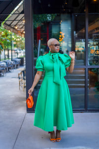 Vibrant First Lady Midi Dress