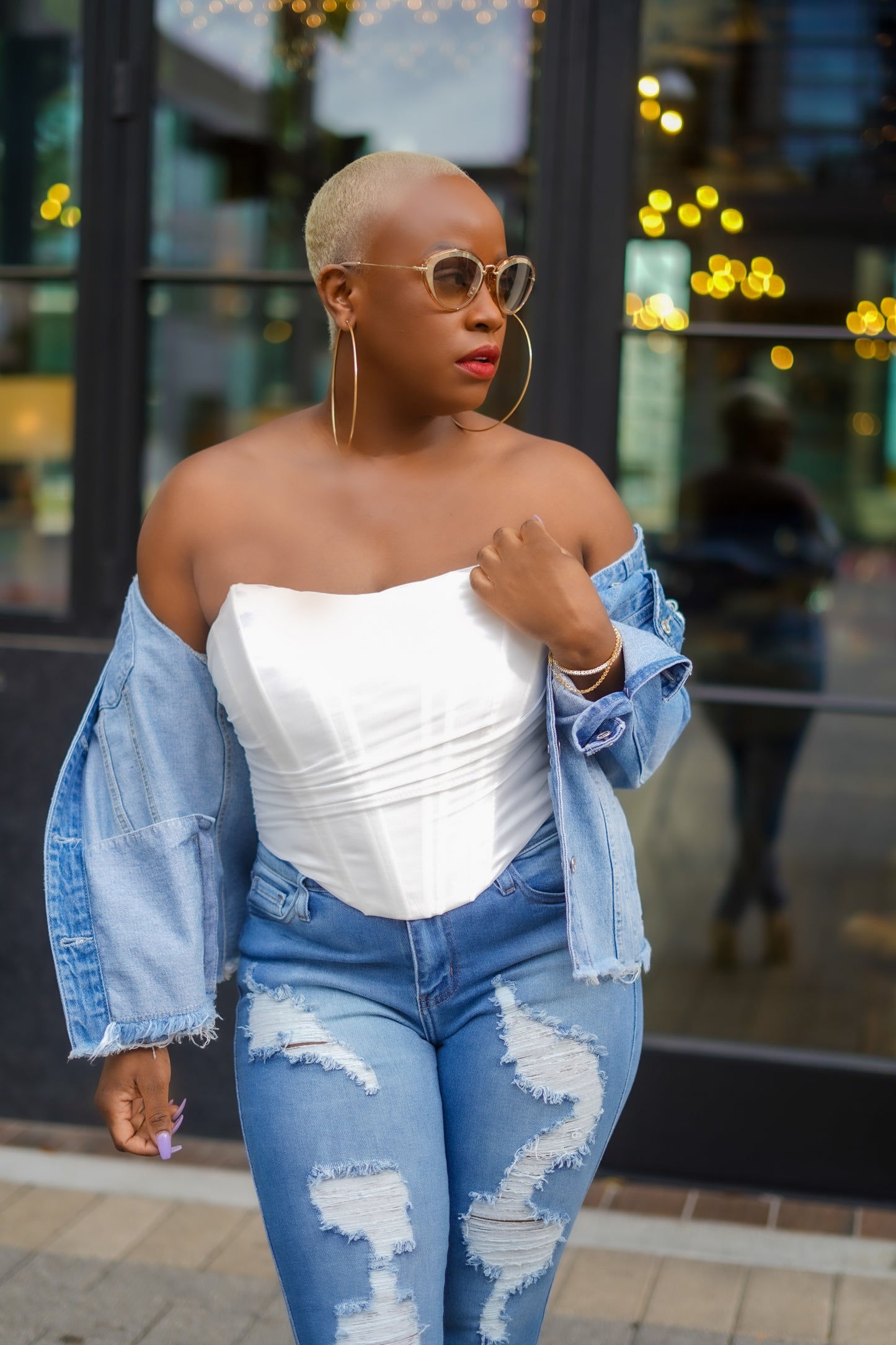 Distressed Denim Jacket