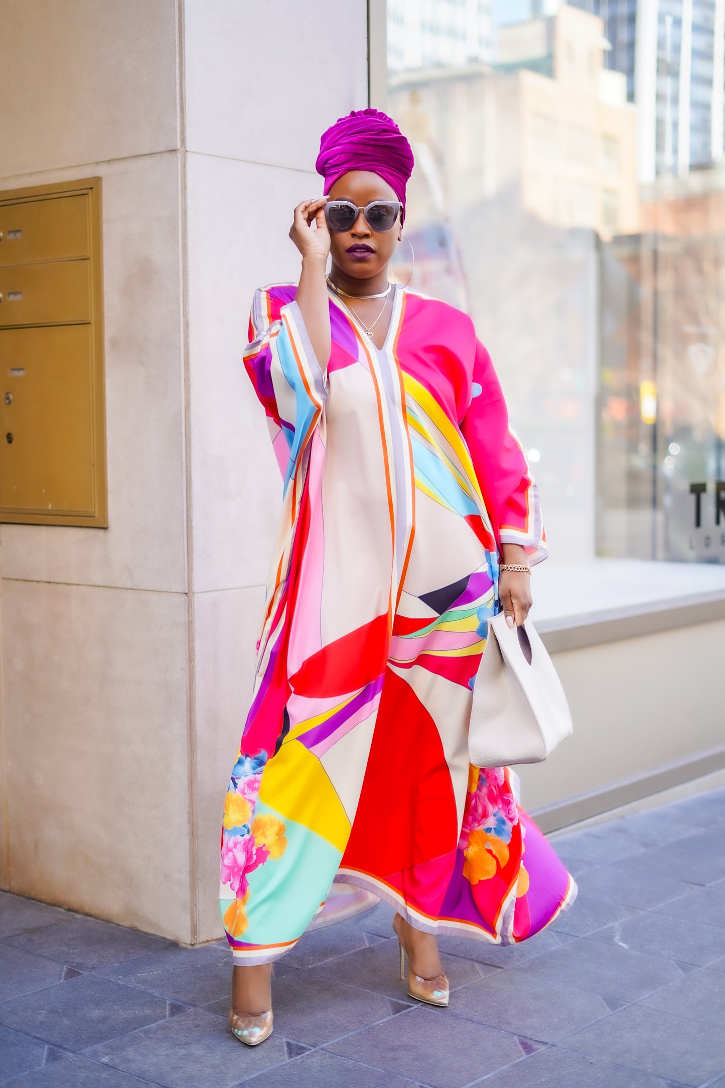 Hello Darling Colorful Abstract Kaftan--Will Ship The Week Of 5/19/25