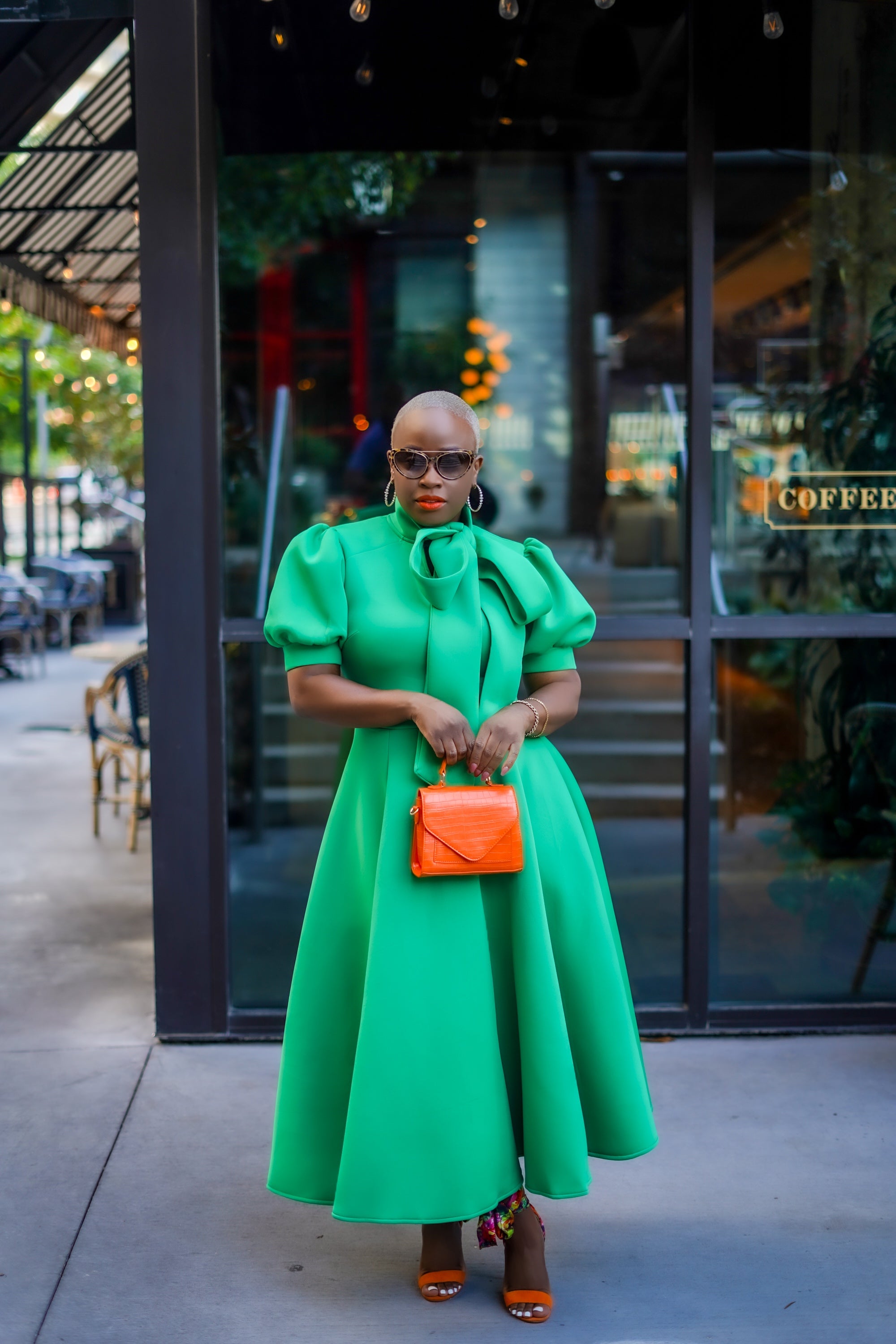 Vibrant First Lady Midi Dress