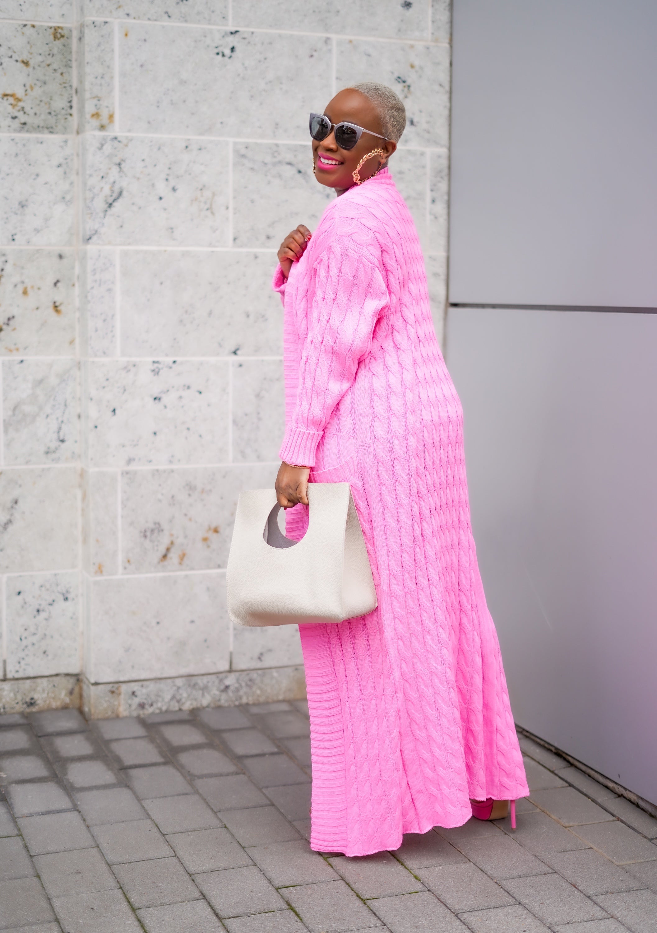 Sunny Autumn Long Sleeve Cardigan (Bubblegum Pink)--Will Ship The Week Of 3/13/24