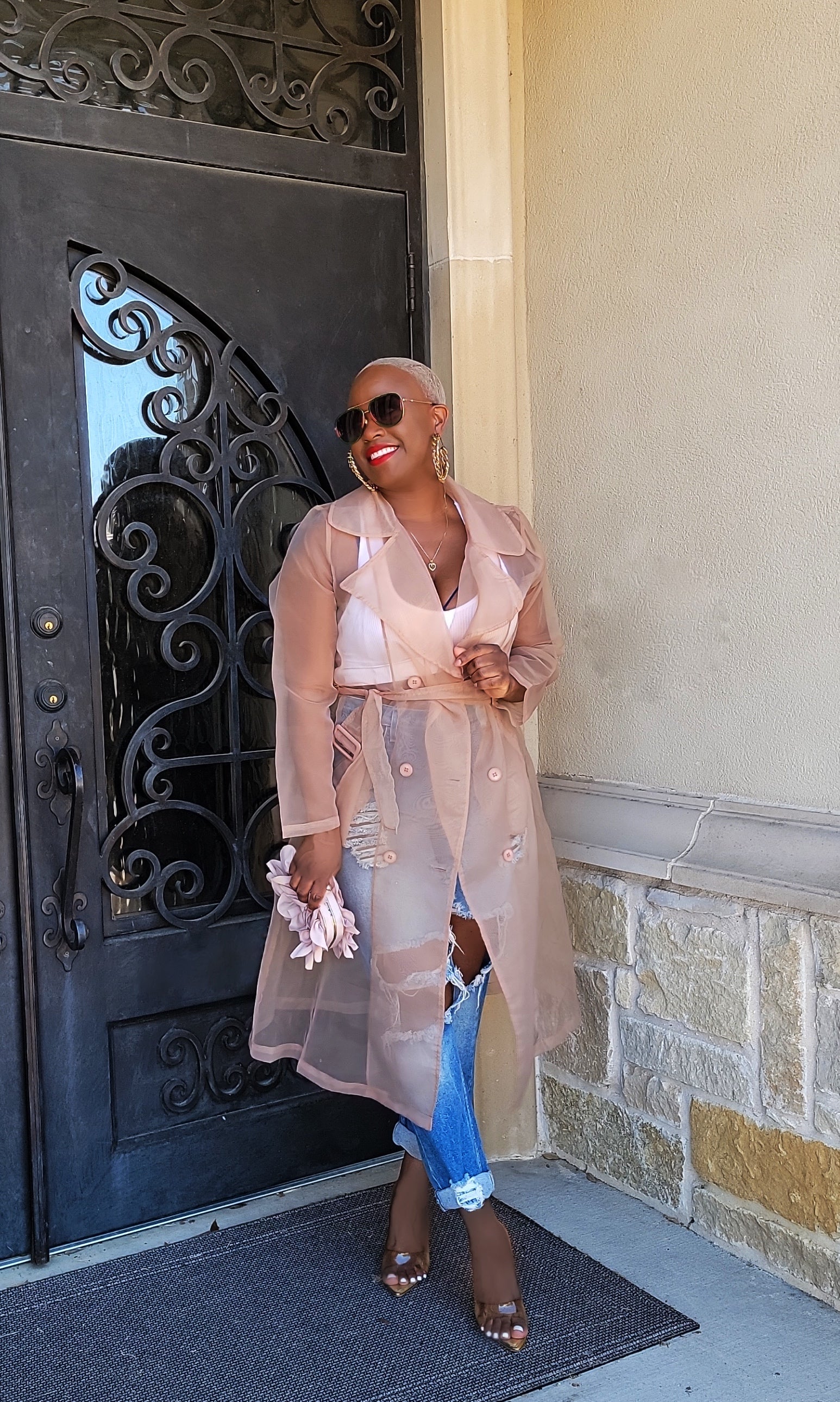 See Through Me" Sheer Jacket--Will Ship The Week Of 6/8/26 Bossy Glamworks See Through Me" Sheer Jacket--Will Ship The Week Of 6/8/26 Bossy Glamworks