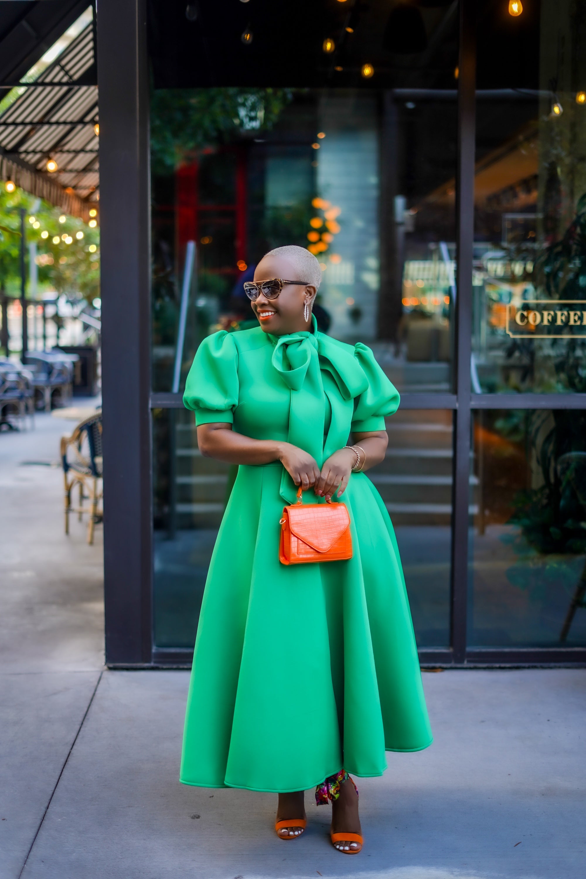 Vibrant First Lady Midi Dress