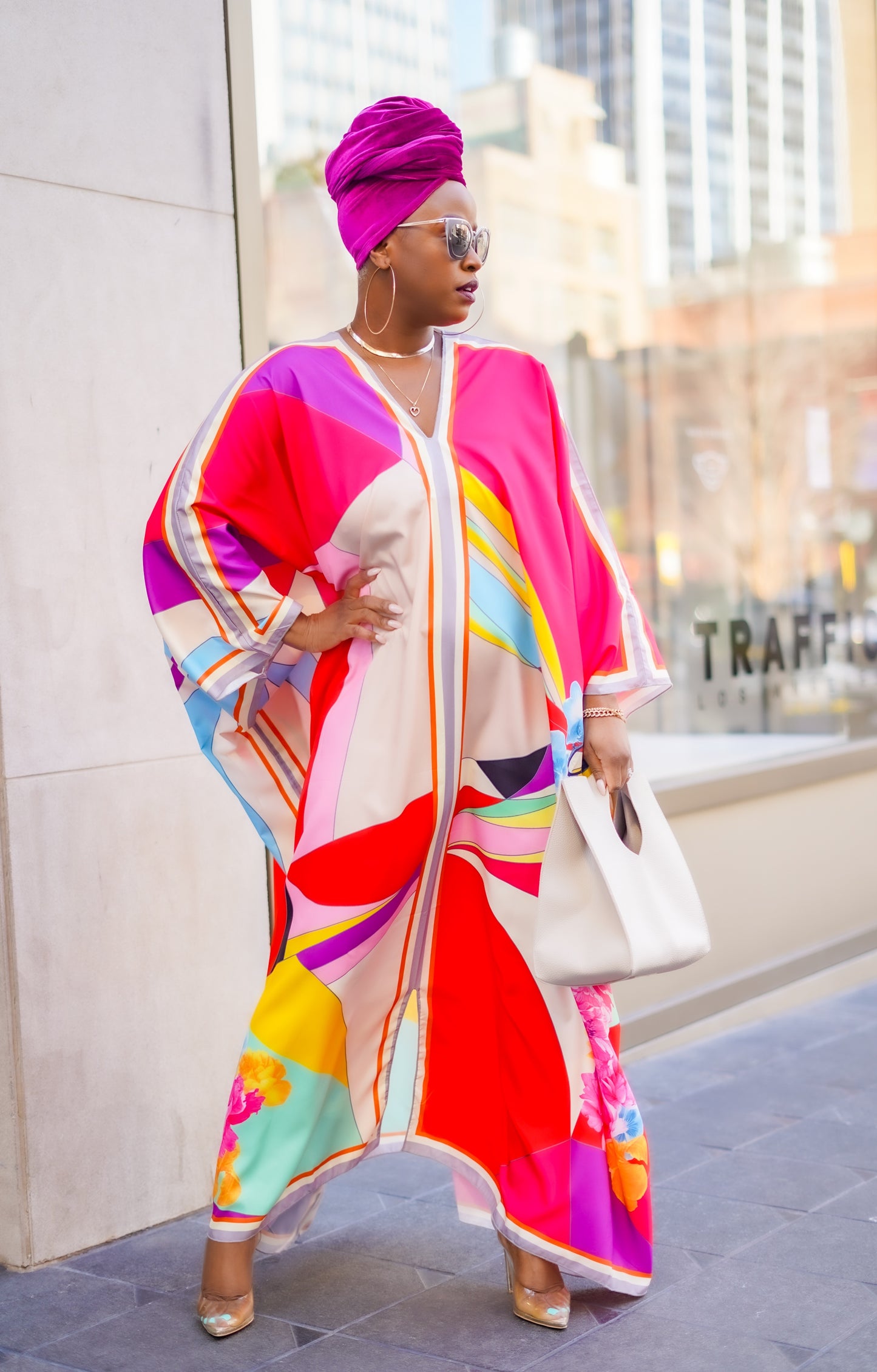 Hello Darling Colorful Abstract Kaftan--Will Ship The Week Of 5/19/25